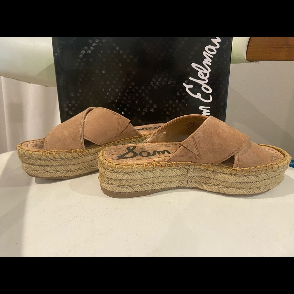 Sam Edelman Natty Suede Platform Espadrille Sandal